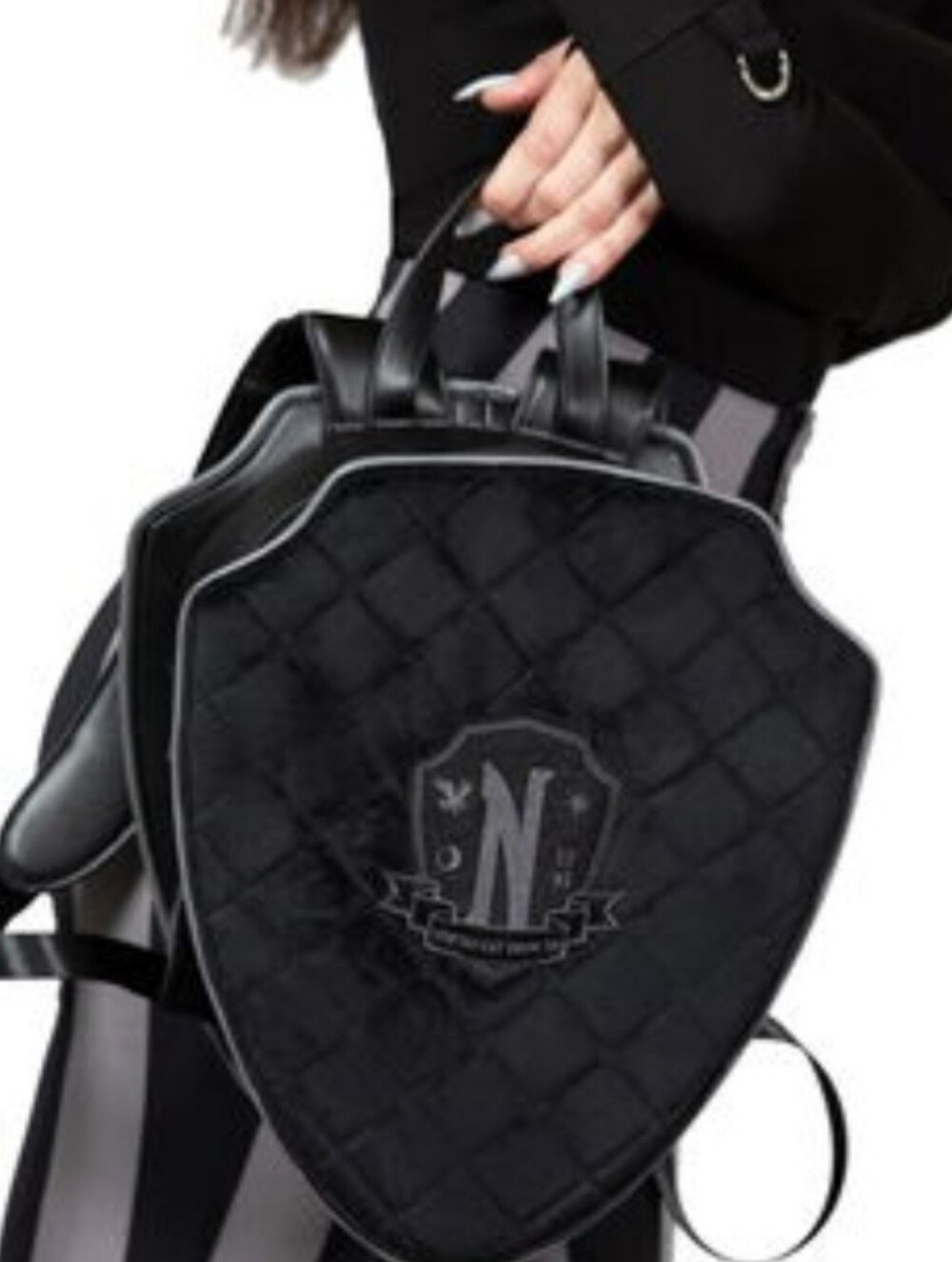 KillStar X Wednesday Adams Collab "Not Friends" Nevermore Academy Backpack